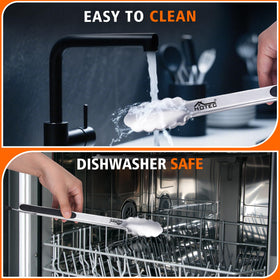 Hotec hanging loop keeps tongs within easy reach.