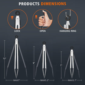 Hotec multi-use tongs excel at grilling, serving, and more