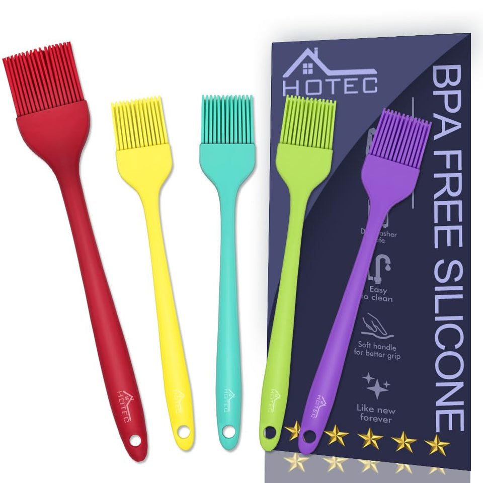 HOTEC silicone basting brush large for easy glaze on grilled meats