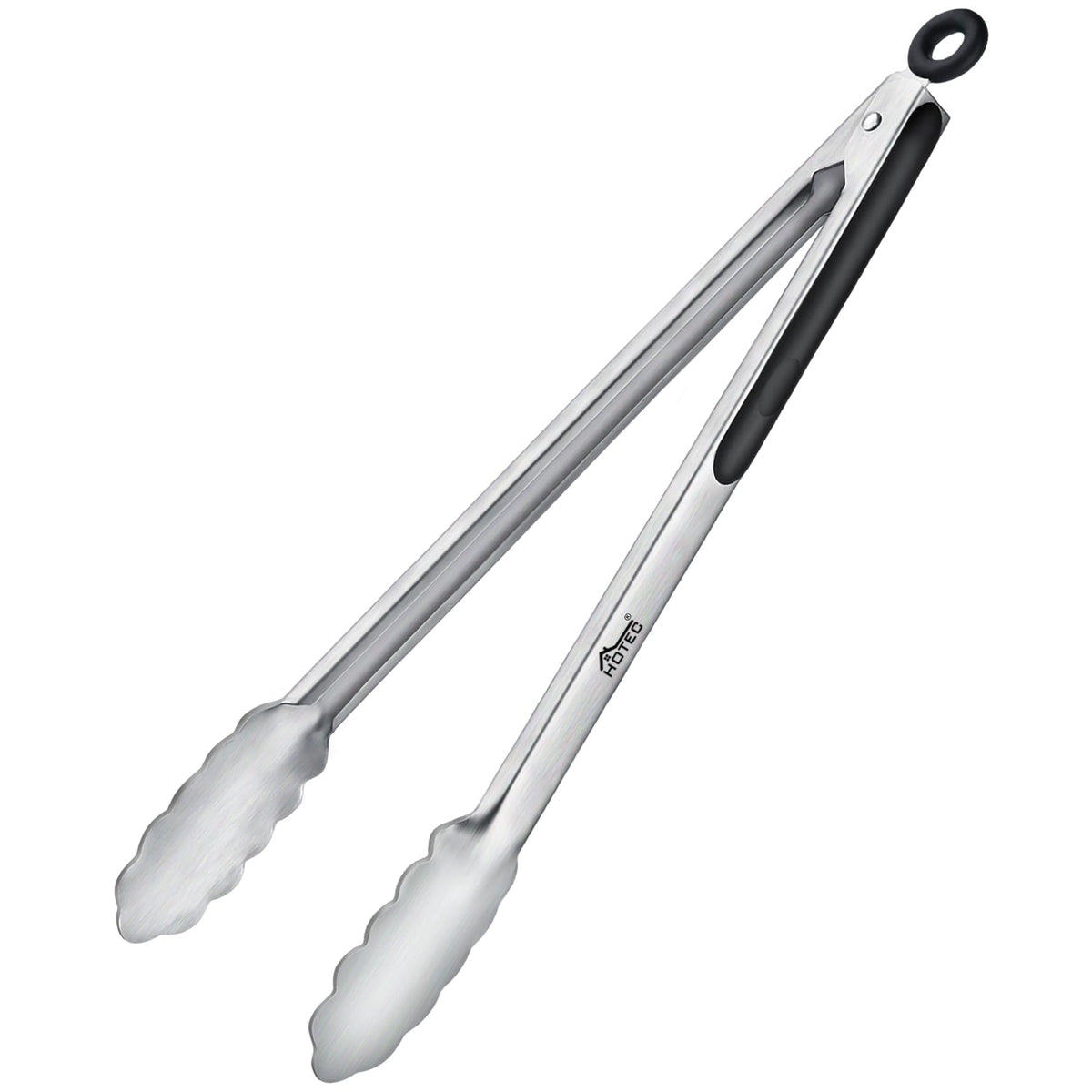 Hotec tongs with locking mechanism for secure storage and easy use