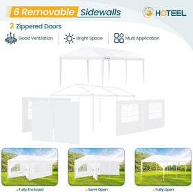 Hoteel 10x20ft party tent spacious layout for up to 30 guests