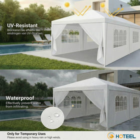 Hoteel canopy tent windows letting light in while shelter remains protected.