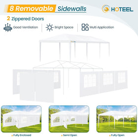 Hoteel two-to-three-people assembly captures quick setup without tools.