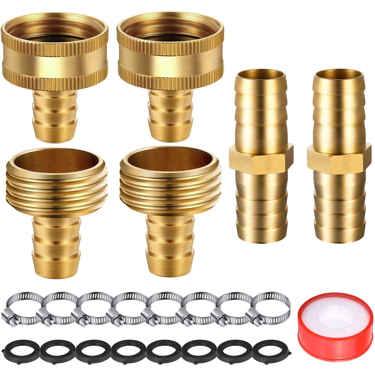 Hotop brass garden hose mender kit for seamless 1/2 inch hose repairs