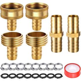 Hotop brass garden hose mender kit for seamless 1/2 inch hose repairs