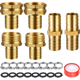 Hotop brass hose mender 4-set for quick, durable repairs.