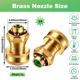 Hotop brass hose nozzle adjustable twist sprayer with 360 degree rotating head.
