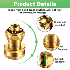 Hotop brass nozzle with electroplated surface resists rust.
