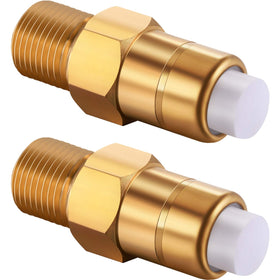 Hotop brass thermal release valve close-up, durable 1/4 inch build for pressure washers.
