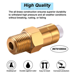 Hotop brass valve installed on a pressure washer, easy fit.