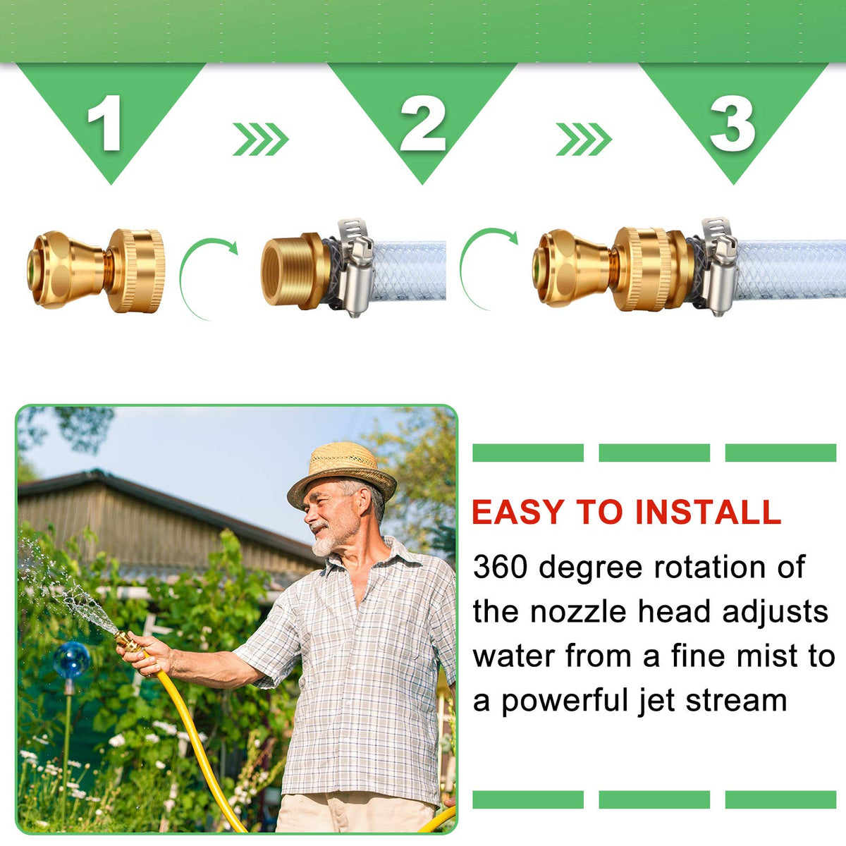 Hotop compact twist sprayer design for easy storage.
