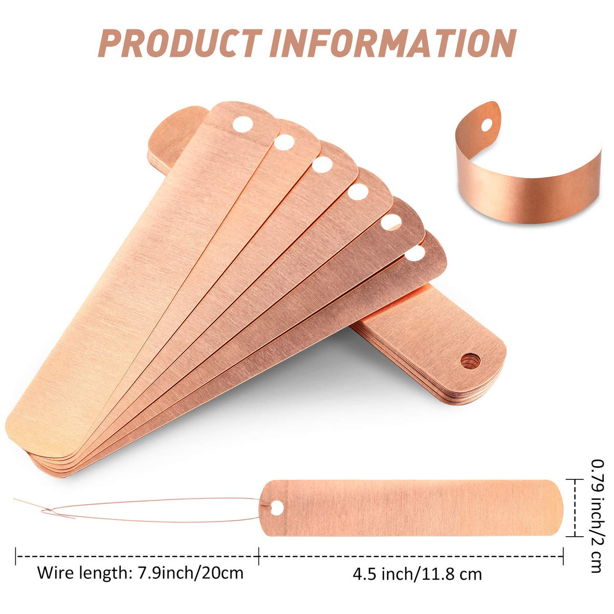 Hotop copper plant tags with ties for secure outdoor labeling