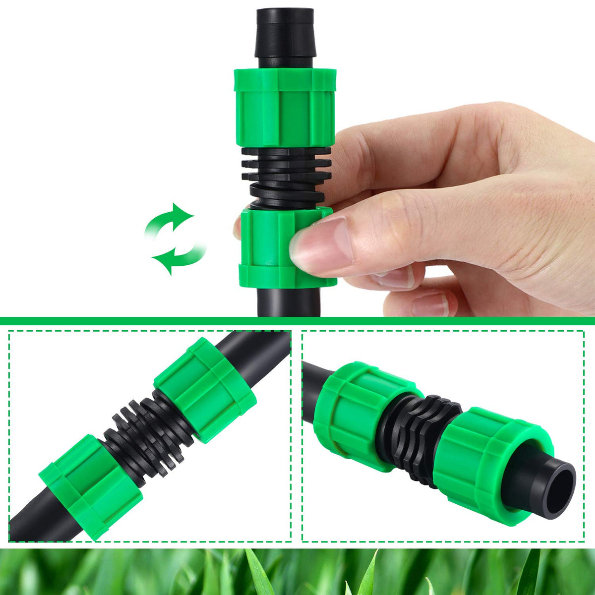 Hotop durable plastic coupling built for long-term garden use.