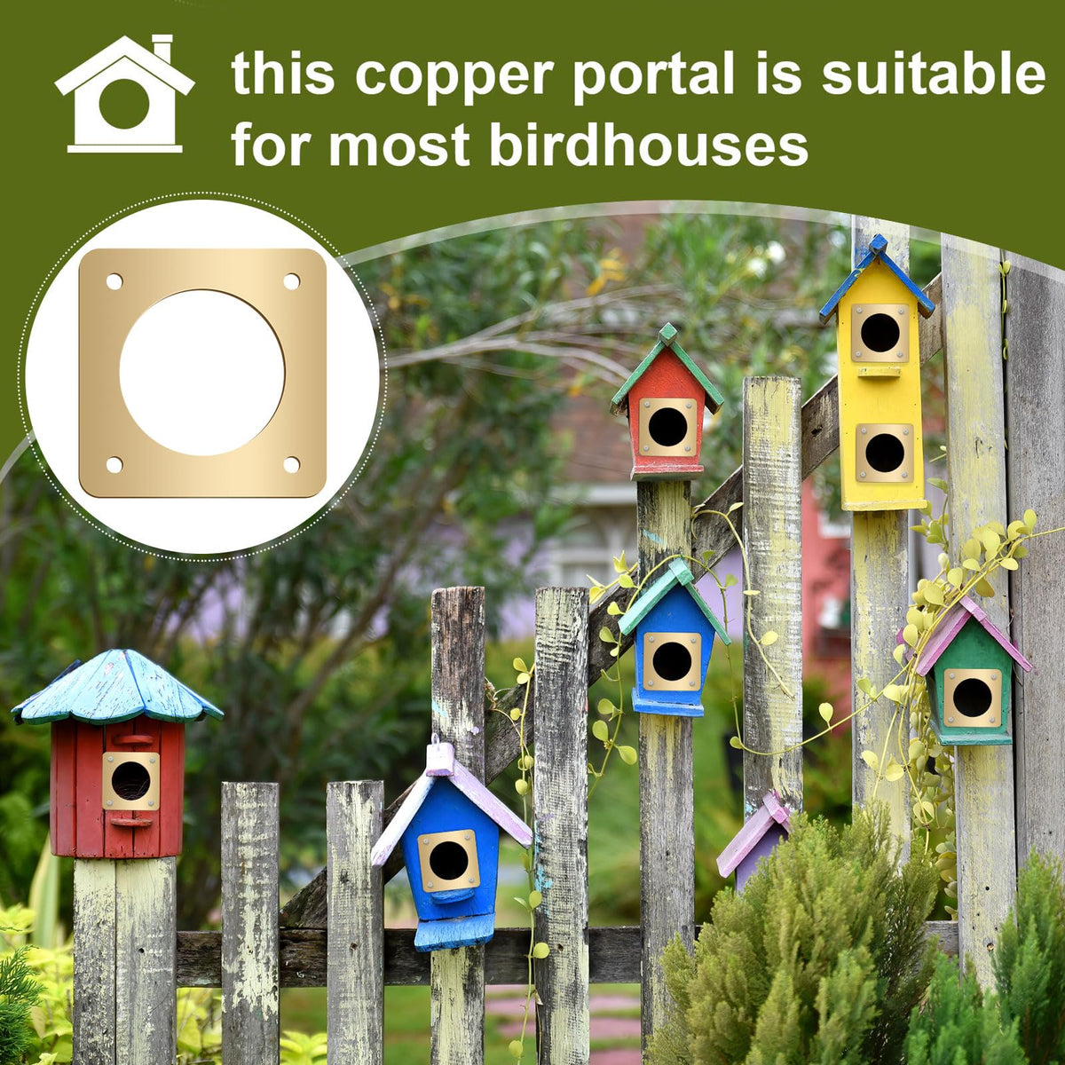 Hotop easy install design lets you secure birdhouses quickly.