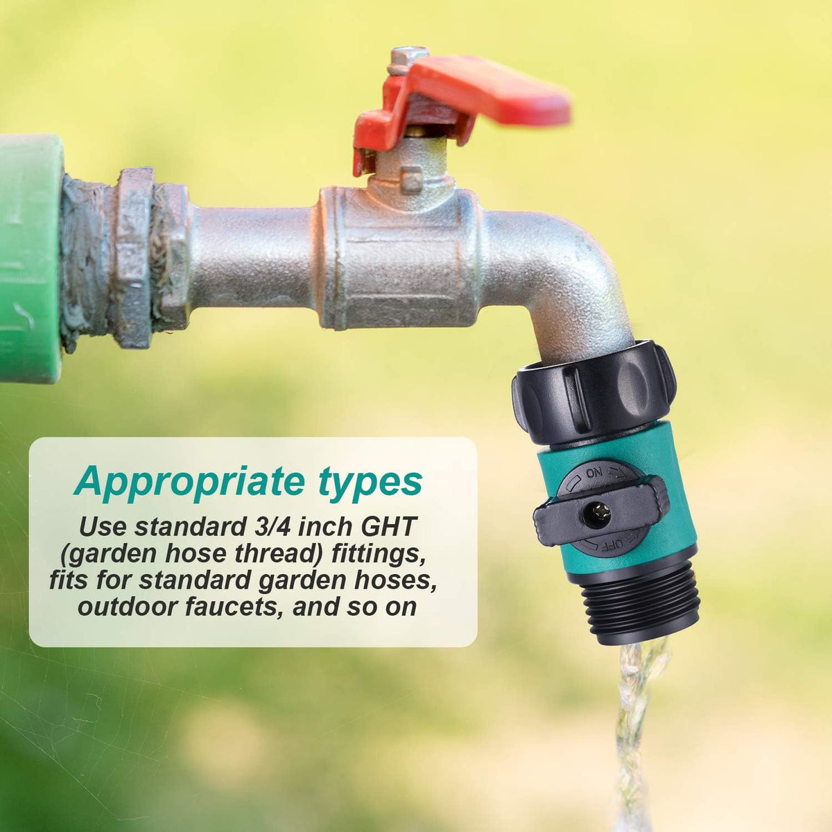 Hotop easy-install valve lets you replace hose ends by hand without tools.