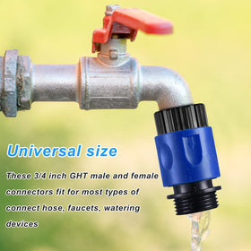 Hotop faucet adapter blue fits many faucets and nozzles.