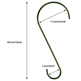 Hotop rustproof stainless steel S hook for garden use and hanging items.