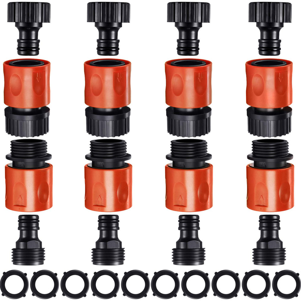 Hotop garden hose quick connector set for easy, leak-free setup.