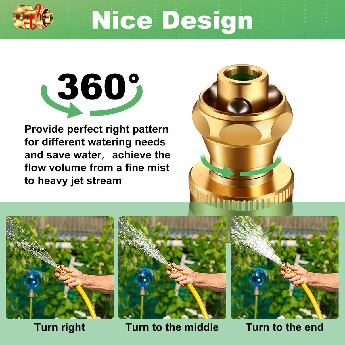 Hotop hose nozzle suitable for garden watering and cleaning.