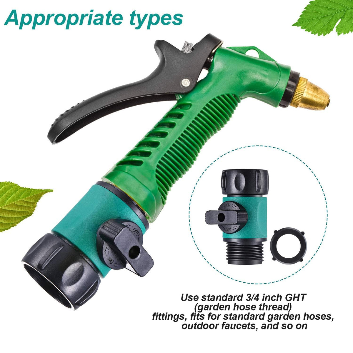Hotop lightweight plastic valve stays rust-free for long-lasting garden use.