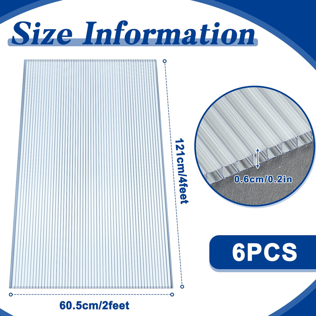 Close-up of Hotop polycarbonate panel demonstrating clarity and edge