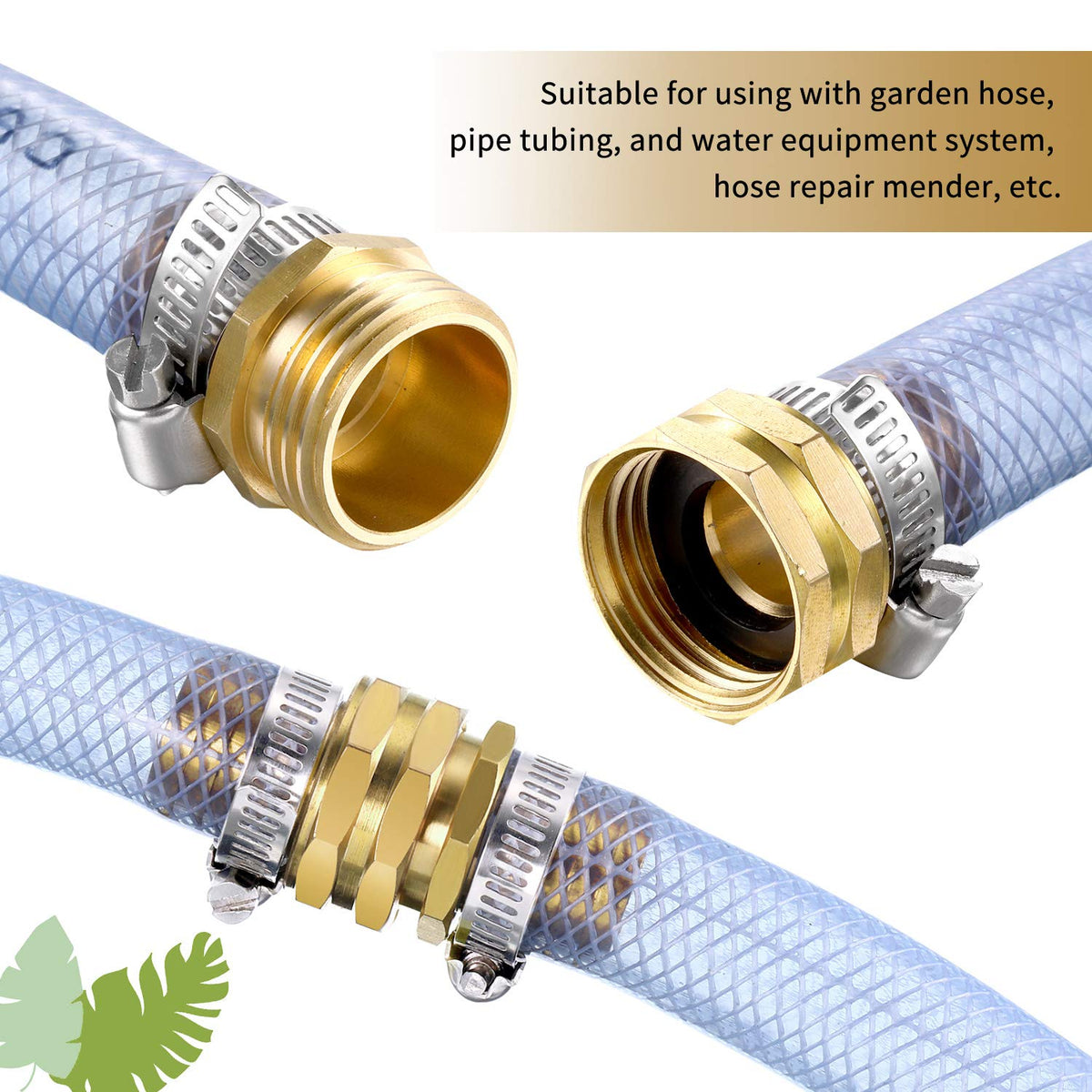 Hotop stainless steel clamps stabilize repaired hoses, reducing leaks.
