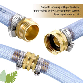 Hotop stainless steel clamps stabilize repaired hoses, reducing leaks.