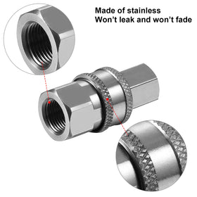 Hotop stainless steel quick connector nipples 3/8 inch durable under high pressure.