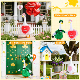 HotQueen Easter bunny goose outfit brightens spring garden decor.