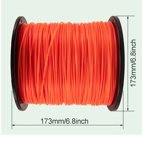 HOTS 0.095 trimmer line works with Husqvarna and Ryobi.