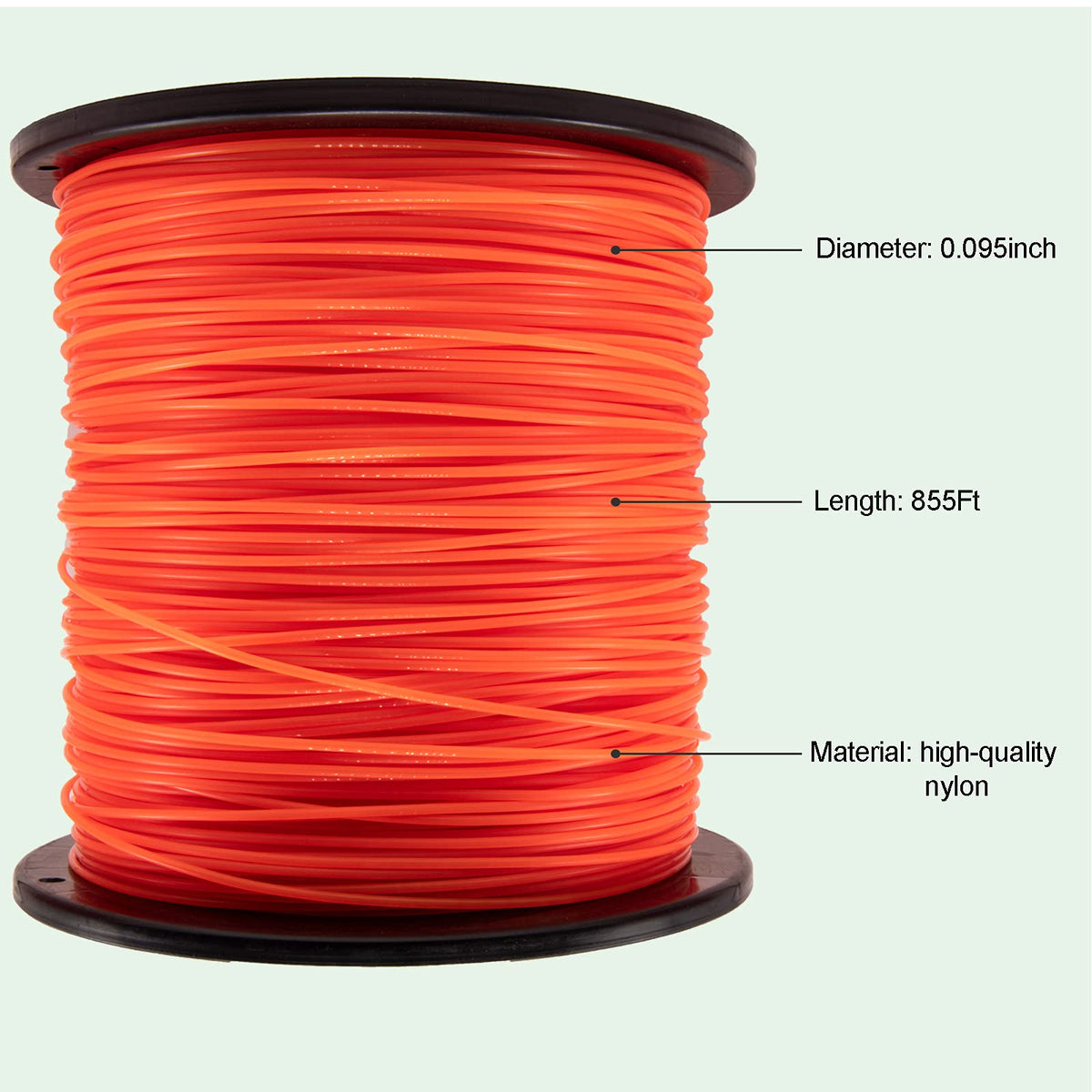 HOTS nylon round line reduces resistance for smoother cuts.