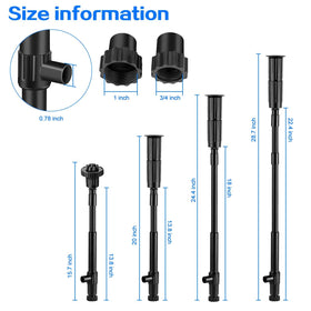 Hottche ABS plastic nozzle material ensures durable, safe pond use