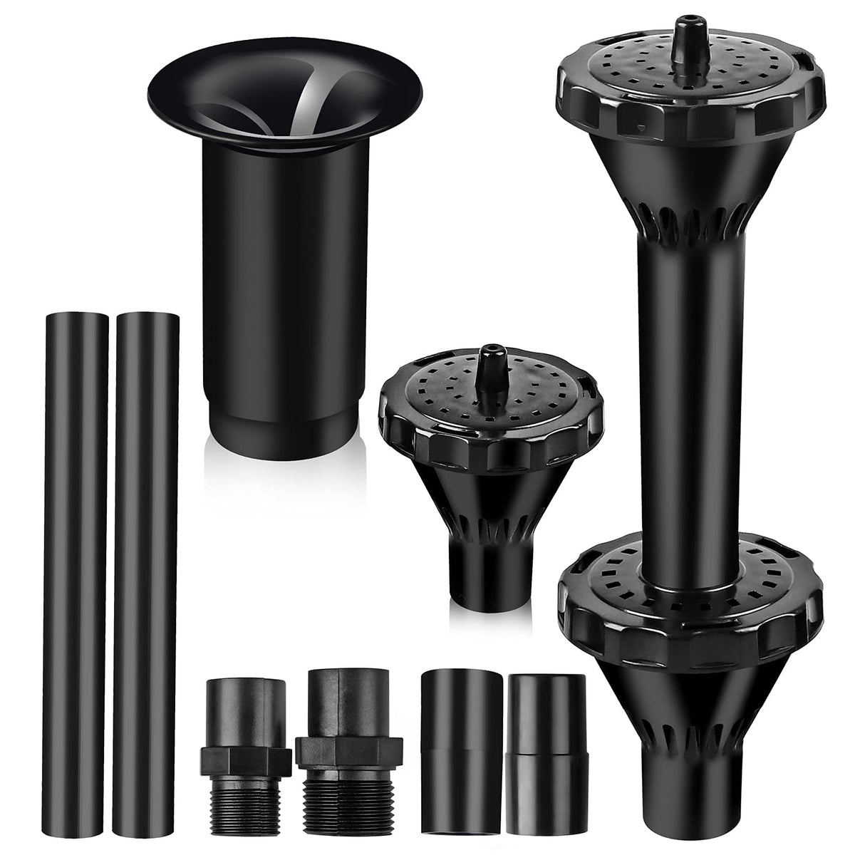 Hottche Blossom pattern fountain nozzle creates elegant water curtains for larger ponds.