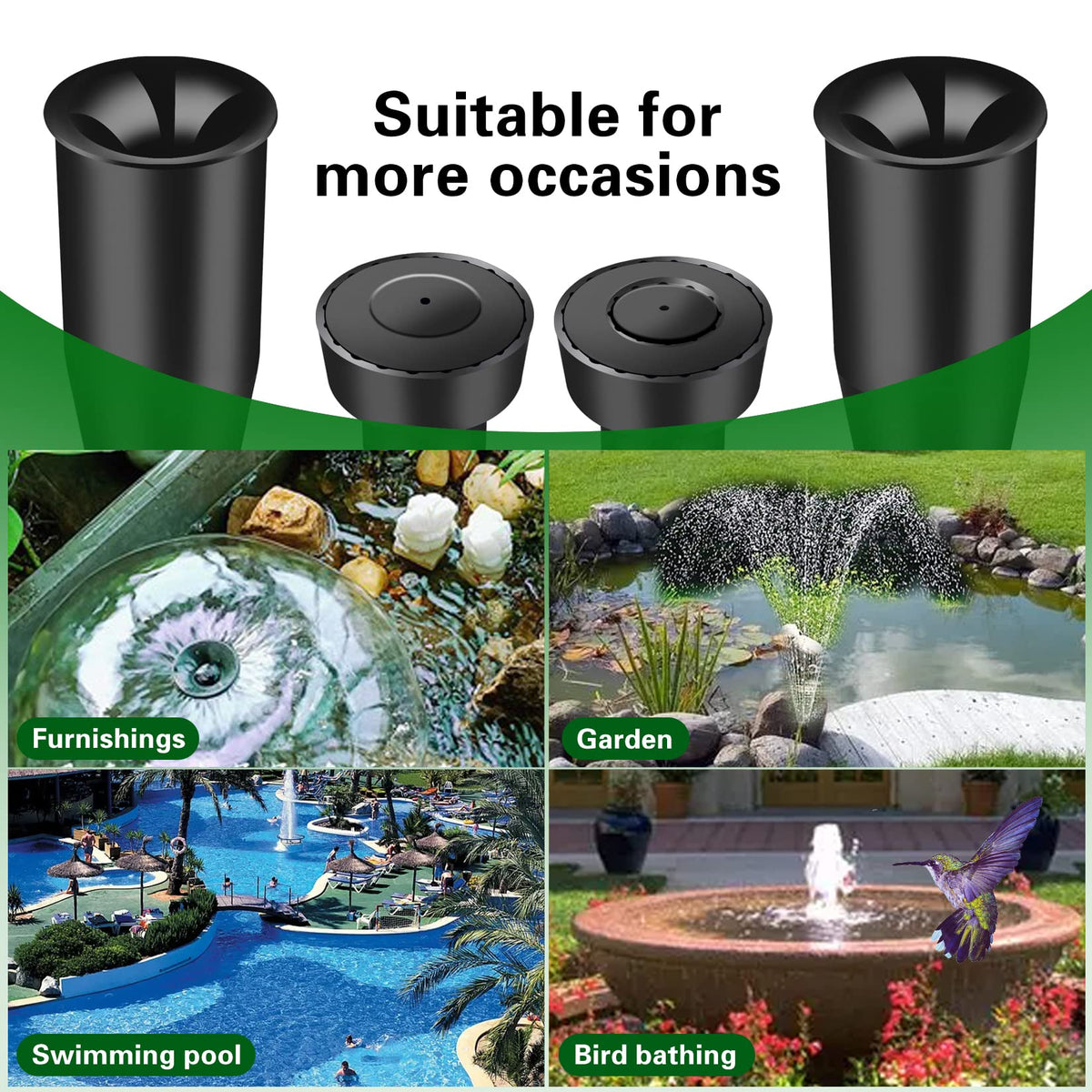 Hottche adjustable-height nozzle adapts to pool depth and area.