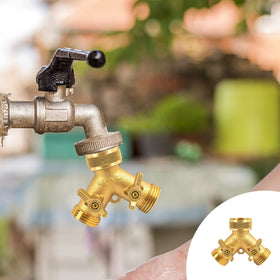 Hourleey two-pack brass splitter for multiple hoses