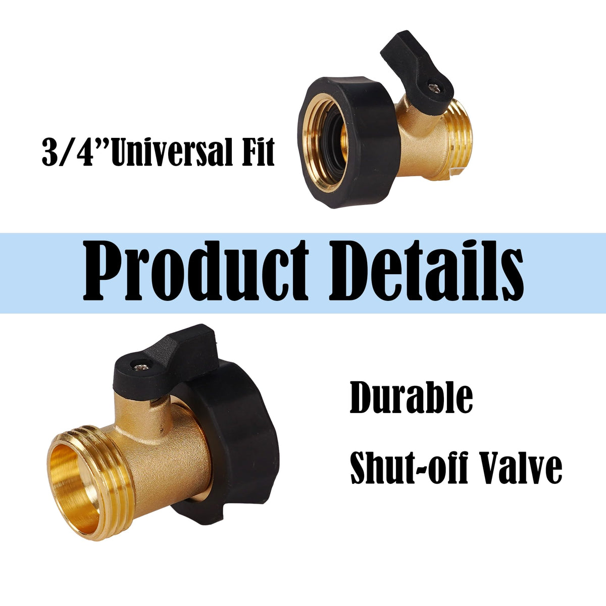 Hourleey 3/4-inch hose compatibility with standard connectors for quick setups