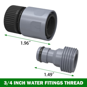 Hourleey 3/4 inch plastic hose end adapters offer universal compatibility for many hoses.