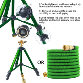 Hourleey 360-degree rotation enables efficient watering across large areas.