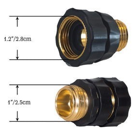 Hourleey aluminum quick-connect fittings close-up showing durable, lightweight construction.