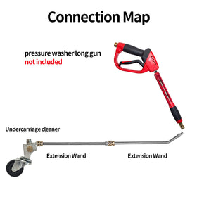 Hourleey angled wand 45degree guides spray into tight undercarriage corners