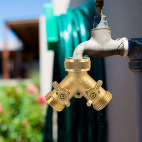 Hourleey garden hose splitter pack includes four units for multiple connections.