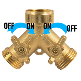 Hourleey brass splitter with ergonomic handles for comfortable operation.