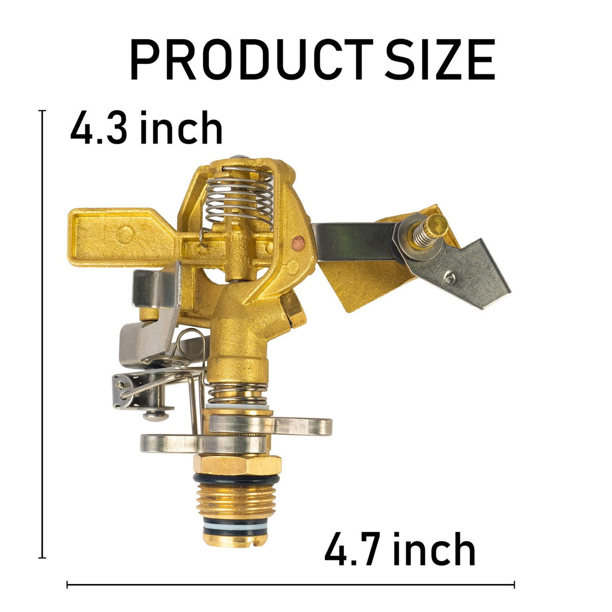 Hourleey brass sprinkler adjustable angle enables versatile 0-360° coverage
