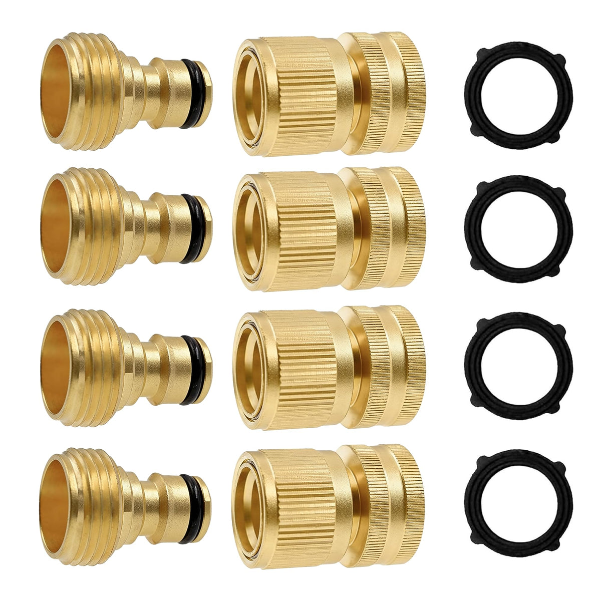 Hourleey brass quick connector male end enables fast, secure hose attachment.