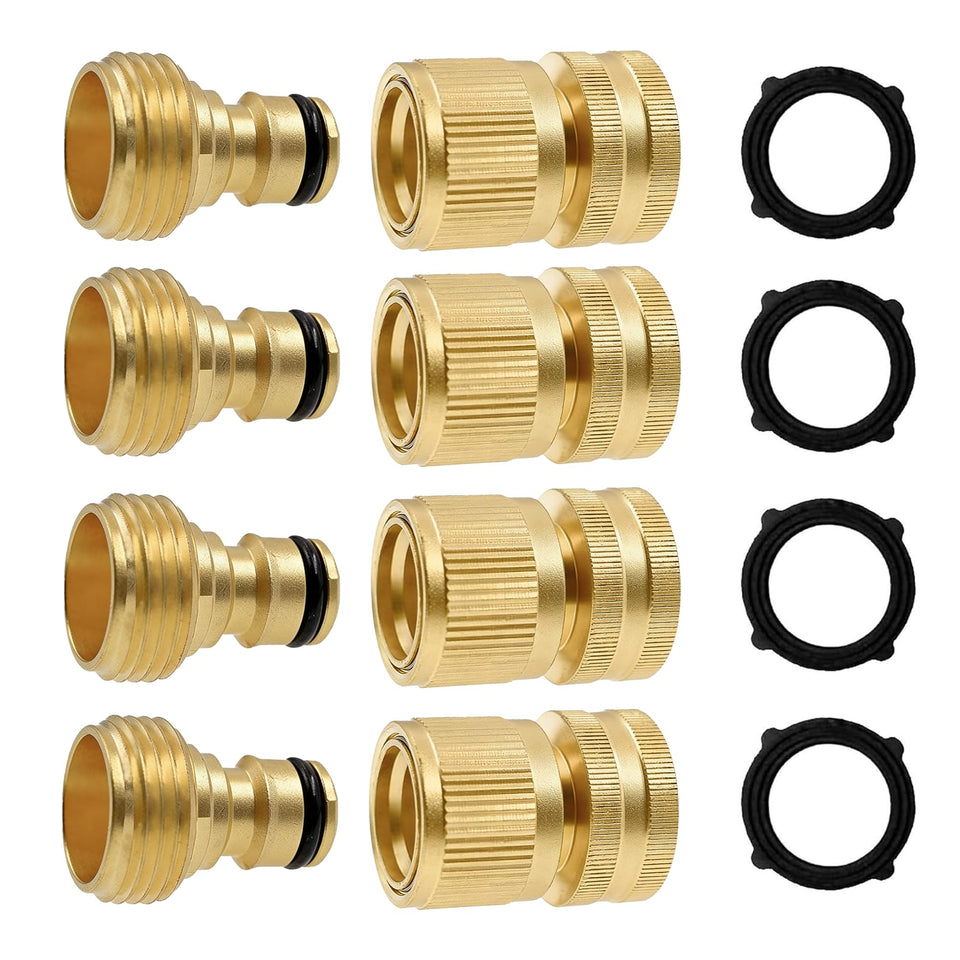 Hourleey brass quick connector male end enables fast, secure hose attachment.