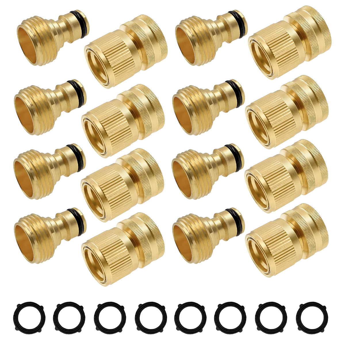 Hourleey brass quick connector male for easy hose attachment and leak-free flow.