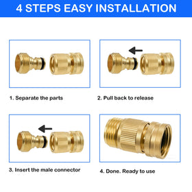 Hourleey brass-thread connectors withstand up to 200 PSI for reliability.