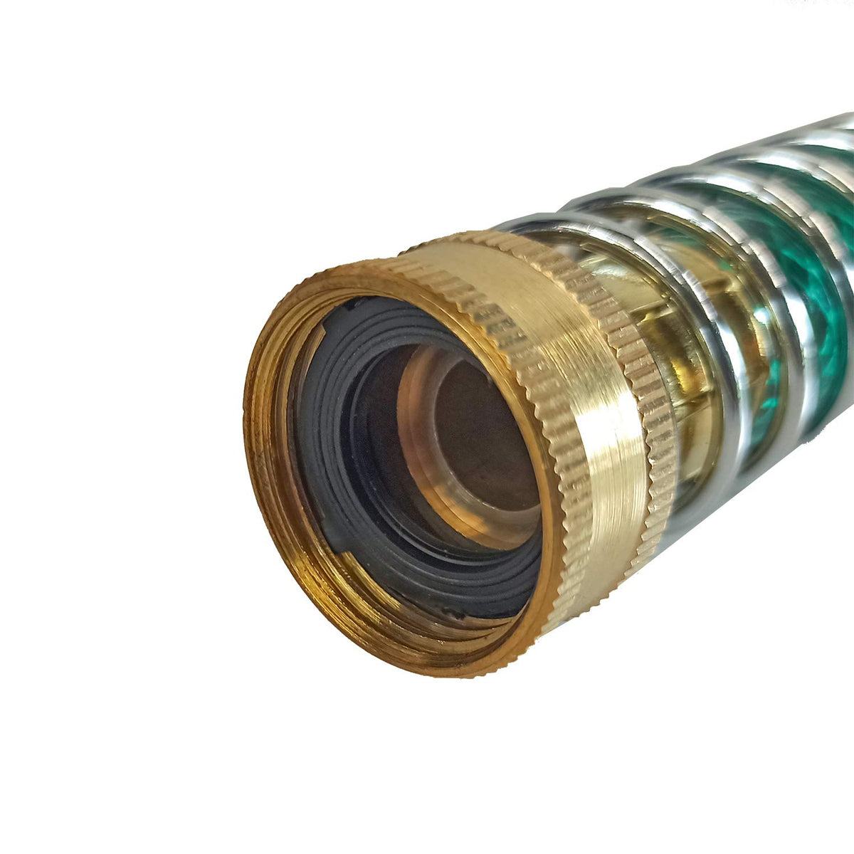 Hourleey coil-spring detail supports durable, kink-free water flow.