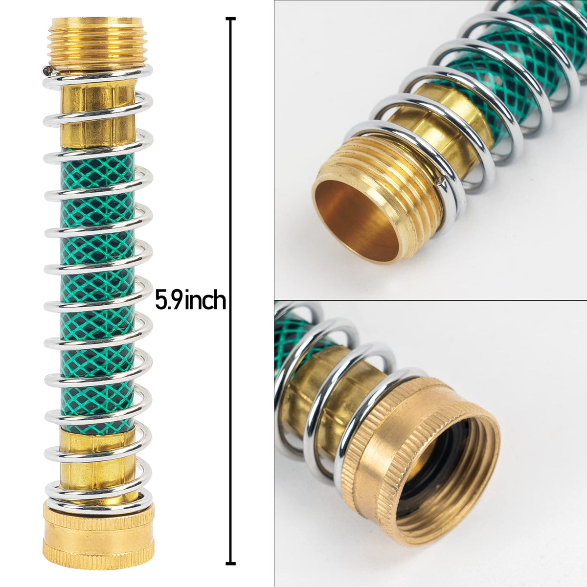 Hourleey coil spring hose protector improves flow by preventing tangles