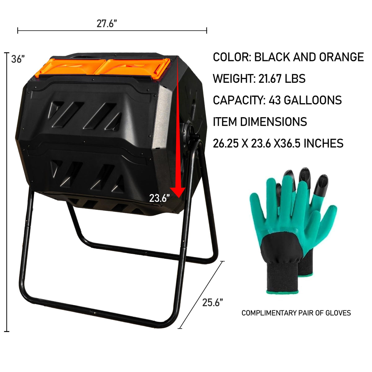 Hourleey dual-bin design supports continuous composting workflow